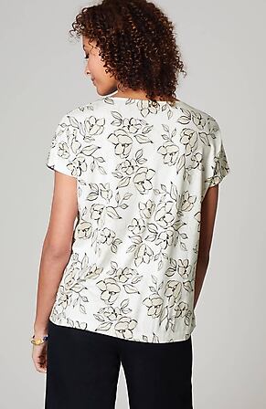 Back Image for Luxe Supima® V-Neck Easy Tee
