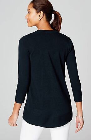 Back Image for Linen & Rayon Elliptical Cardi