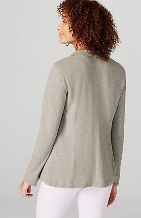 Back Image for Adrienne Linen & Rayon Knit Blazer