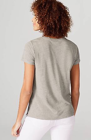 Back Image for Adrienne Linen & Rayon Crew-Neck Tee