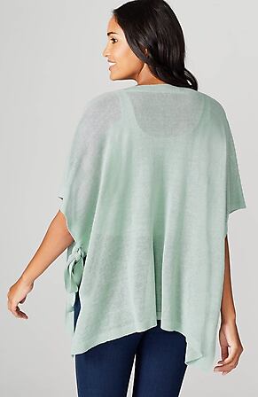 Back Image for Linen & Rayon Side-Tie Poncho