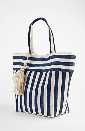 Product Image for Woven-Stripes Canvas Tote