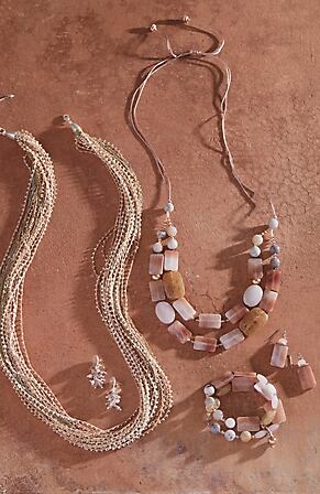 Side Image for Pink Sunset Stone Drop Earrings
