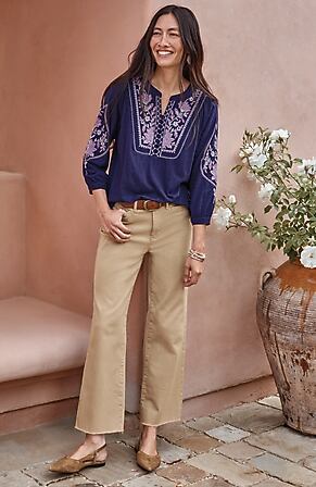 Image for High-Rise Wide-Leg Ankle Jeans