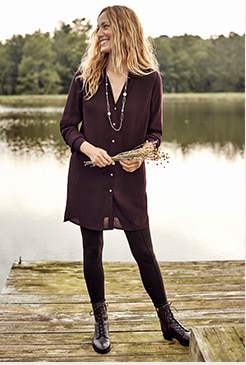 Shop our rayon A-line tunic