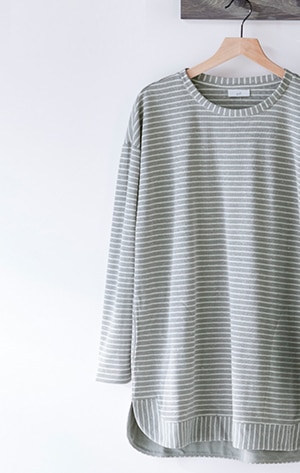 Shop our waffle-knit shirttail tunic