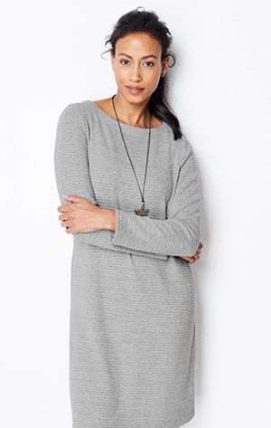 Shop our ottoman-knit A-line dress