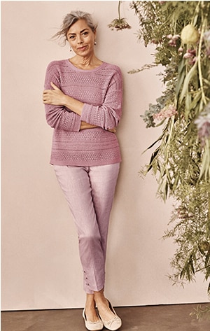 Shop our Linen-Stretch Ankle Pants
