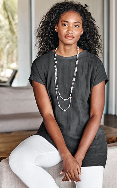 Shop our Pure Jill relaxed two-pocket tunic
