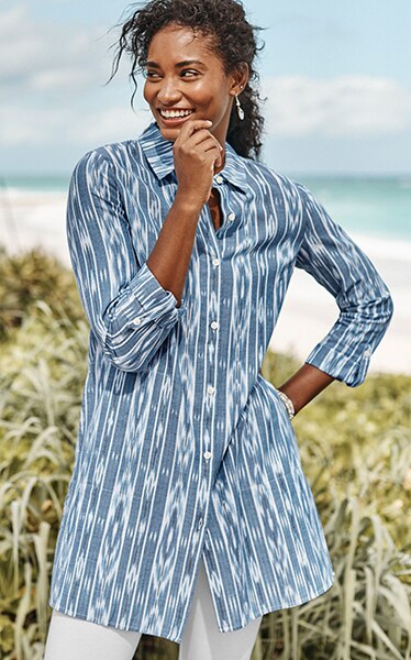 Shop our Pure Jill ikat tunic