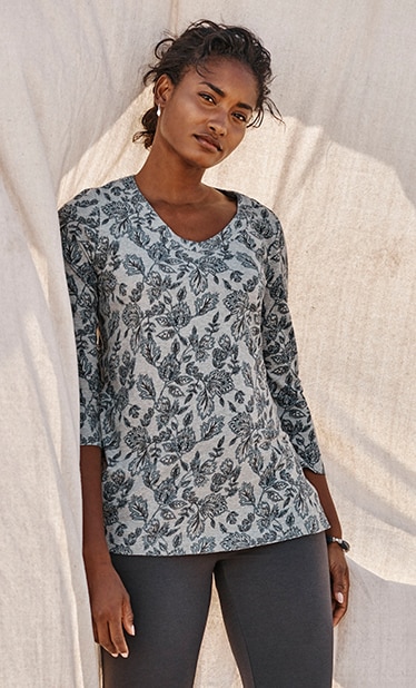 Shop our Kalamkari-print knit top