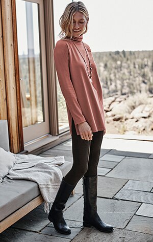 shop our Luxe Supima® Everyday Turtleneck Tunic