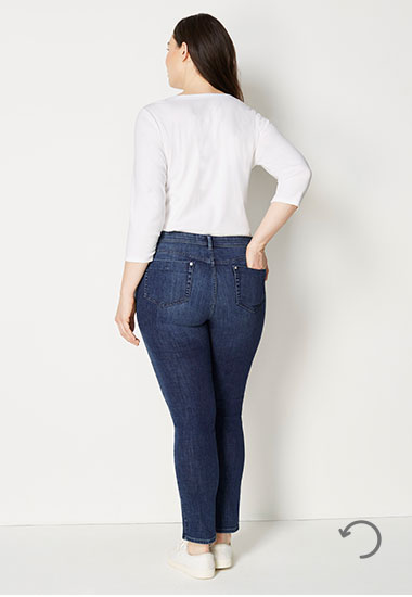 Authentic Fit slim-leg jeans - size 14 rear view