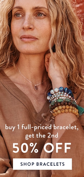Buy 1 full-priced bracelet, get the 2nd 50% off! Shop bracelets.