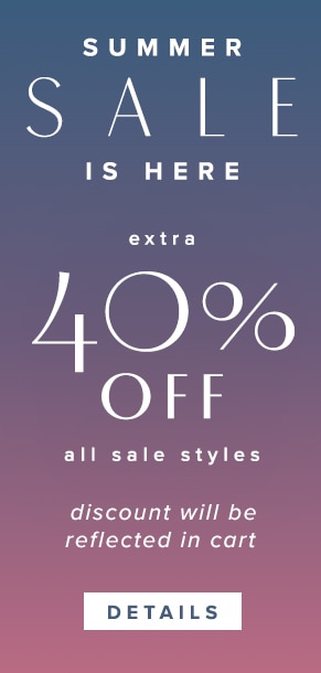 40% off all sale. Discount will be reflected in cart. See Details.