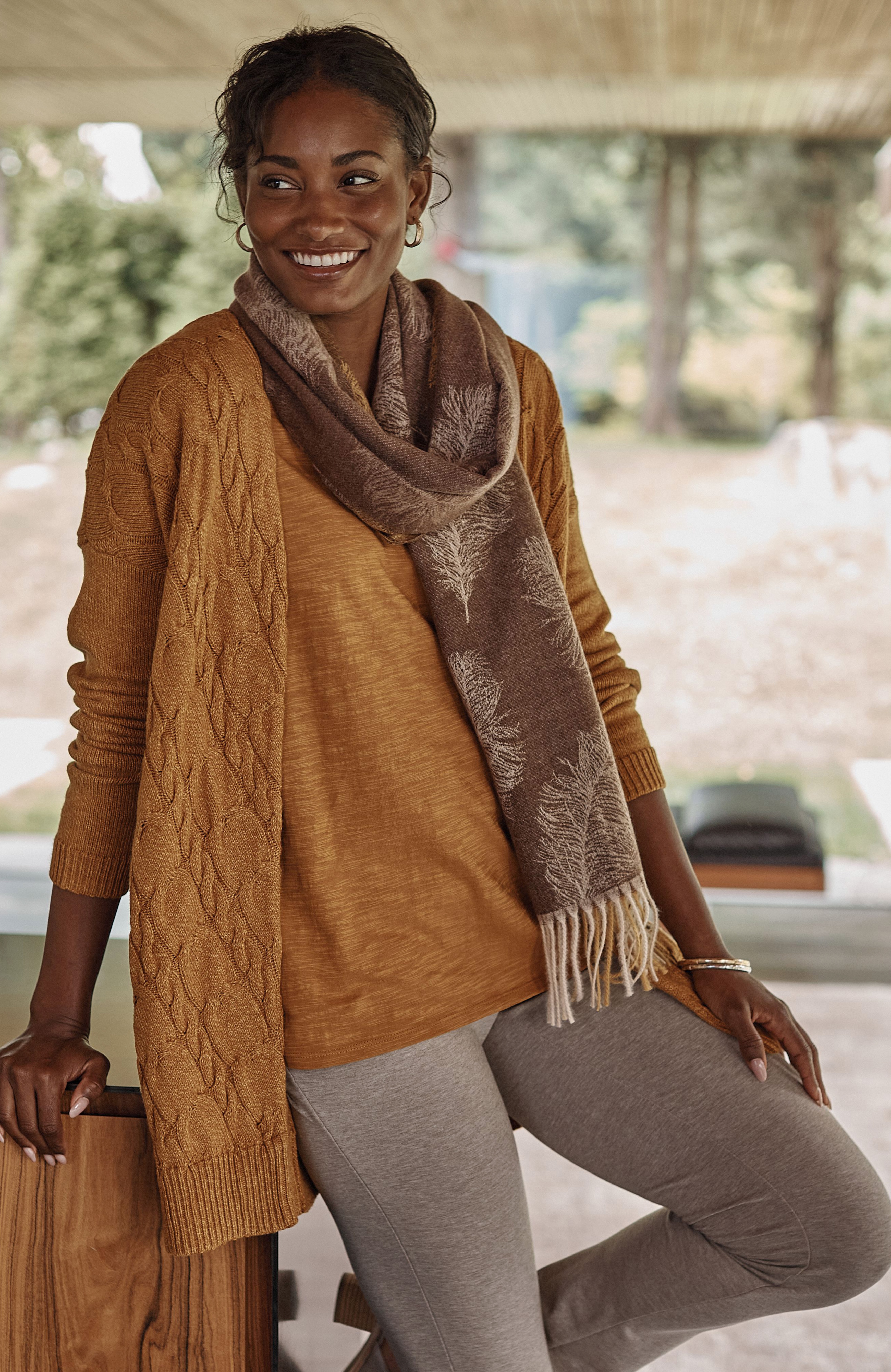Shop our Pure Jill cabled cardi