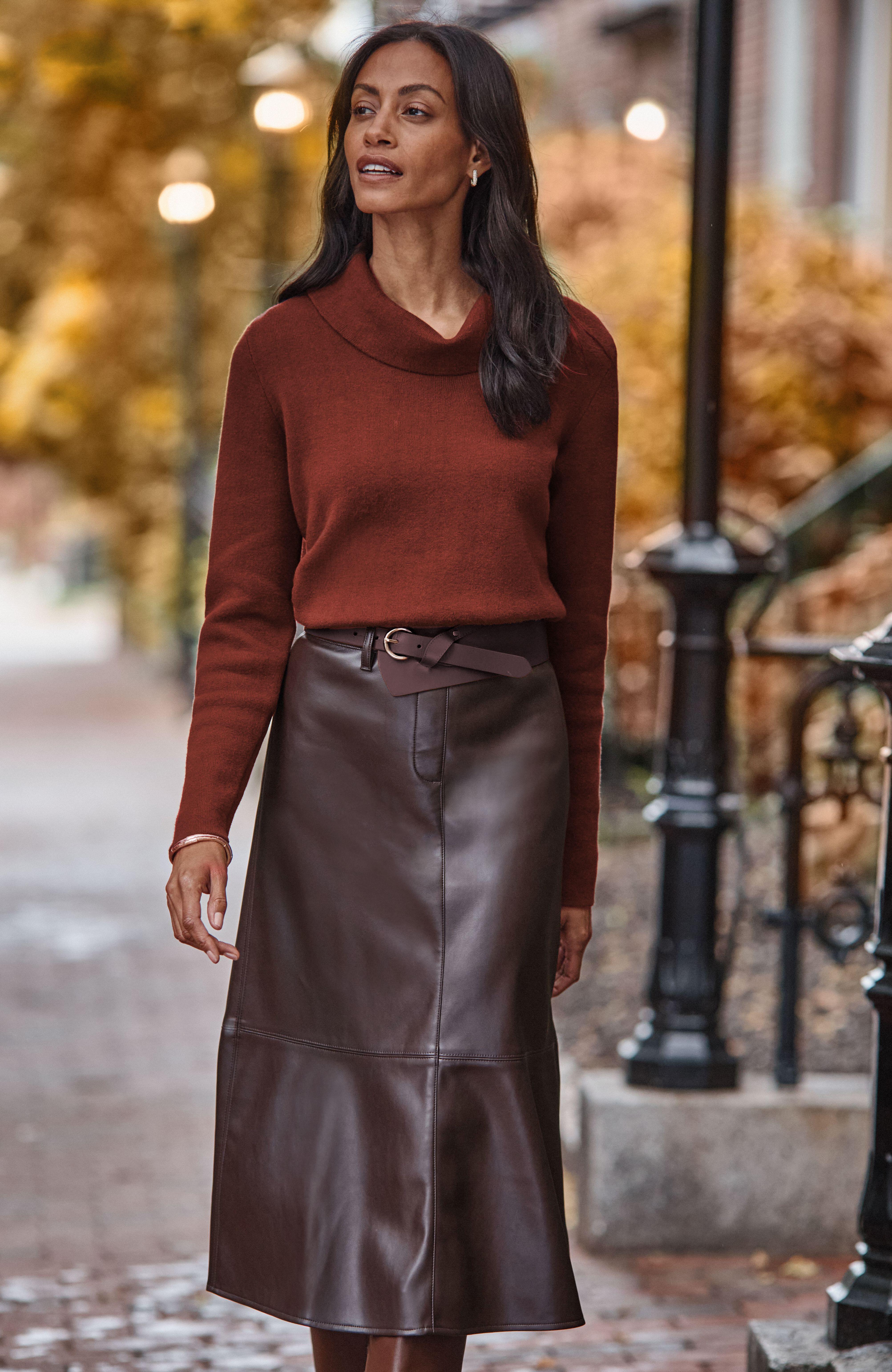 Shop our majestic cowl-neck sweater