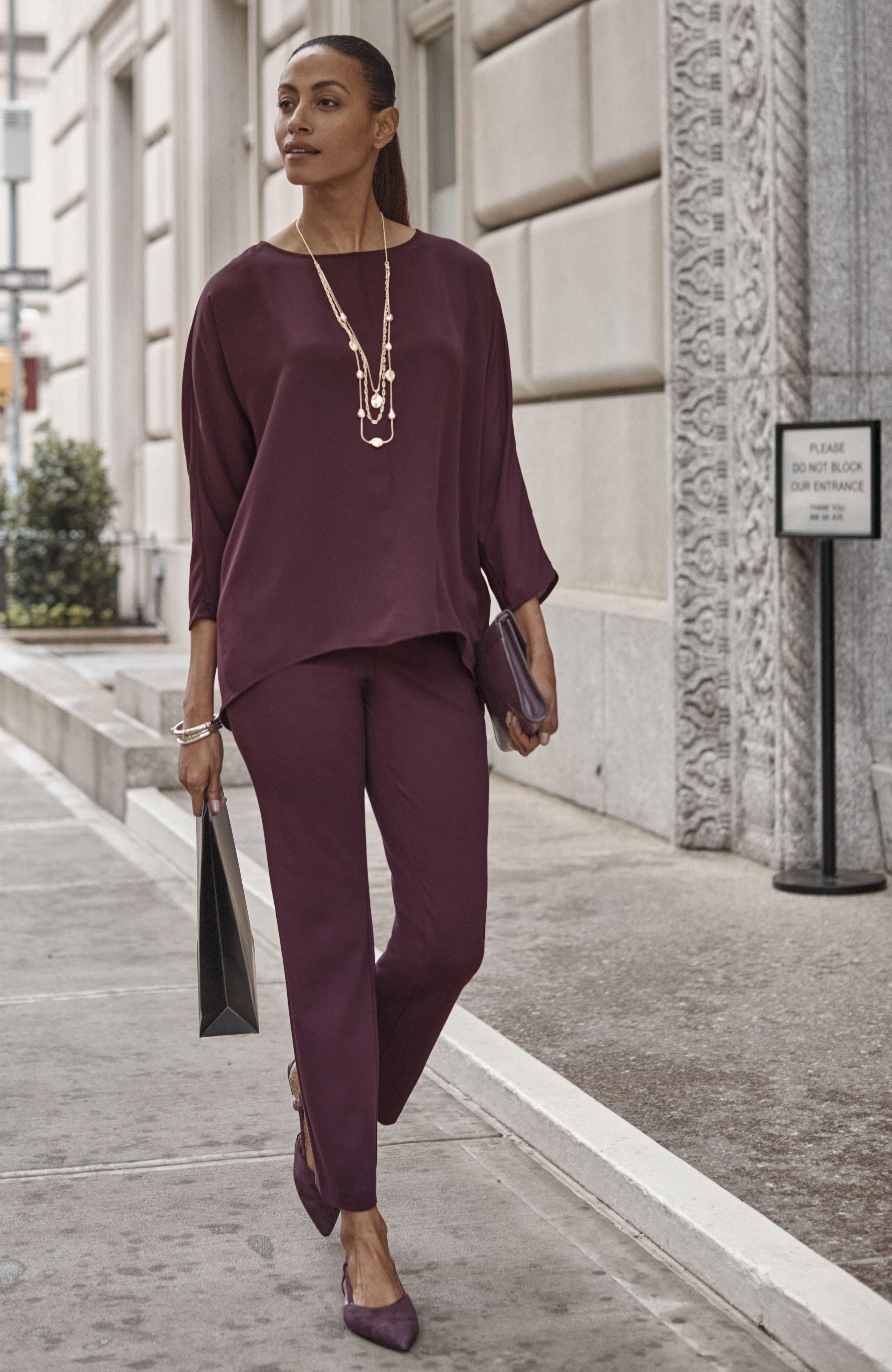 Shop our Wearever polished-knit slim-leg trousers