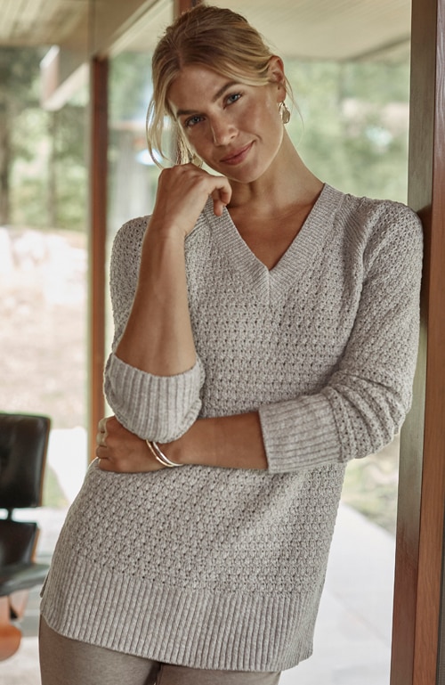 Shop our pure jill open-texture sweater