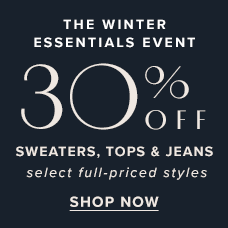 Shop 30% Off Full-Priced Sweaters, Tops & Jeans