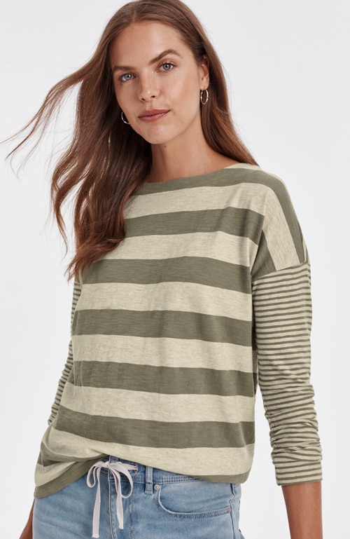 Shop our relaxed boat-neck tee