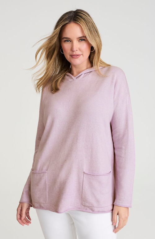 Shop our patch-pocket hooded sweater