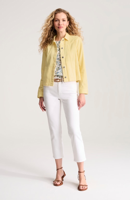 Shop our cotton & linen seamed jacket