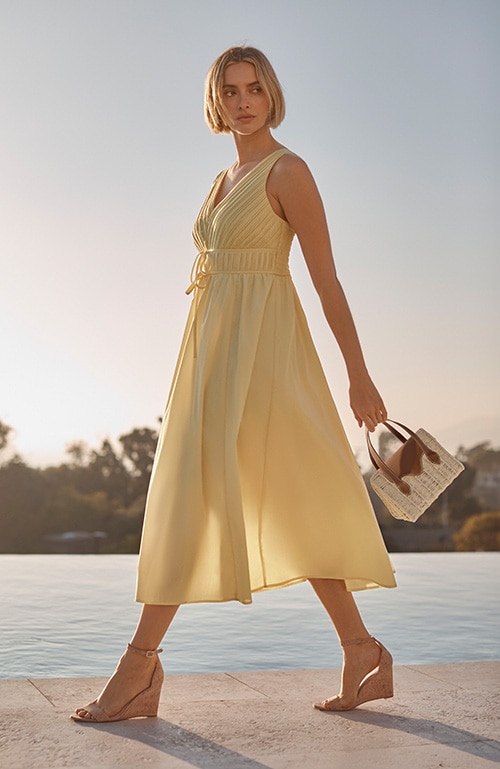 Shop tie-front a-line dress