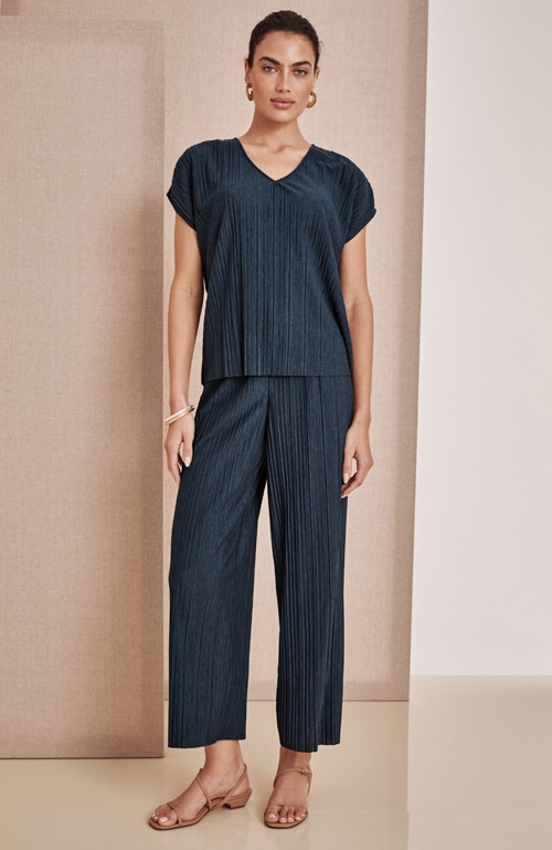 Shop our pure jill pleated wide-leg crops