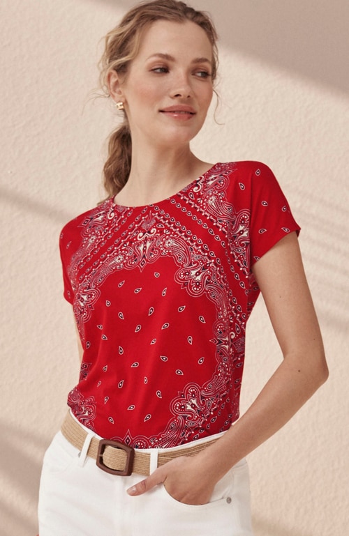 Shop our relaxed dolman-sleeve tee