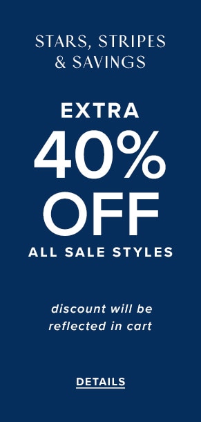 Stars, stripes & savings: Extra 40% off all sale styles. Discount will be reflected in cart. See details.