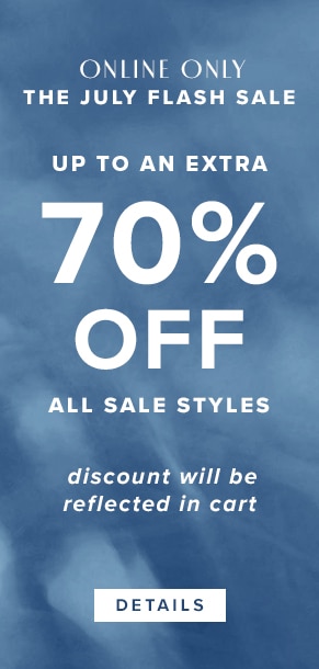 Online Only | Up To An Extra 70% Off All Sale Styles. Discount will be reflected in cart. See Details.