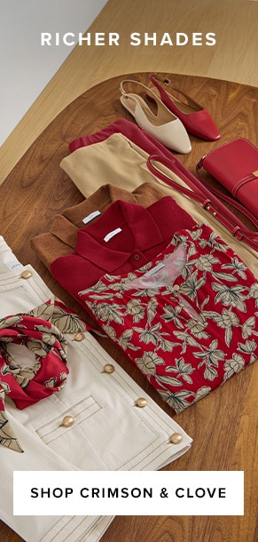 Richer shades. Shop crimson & clove.