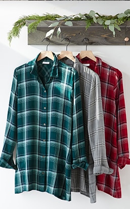 two plaid patterns in one easy A-line shape