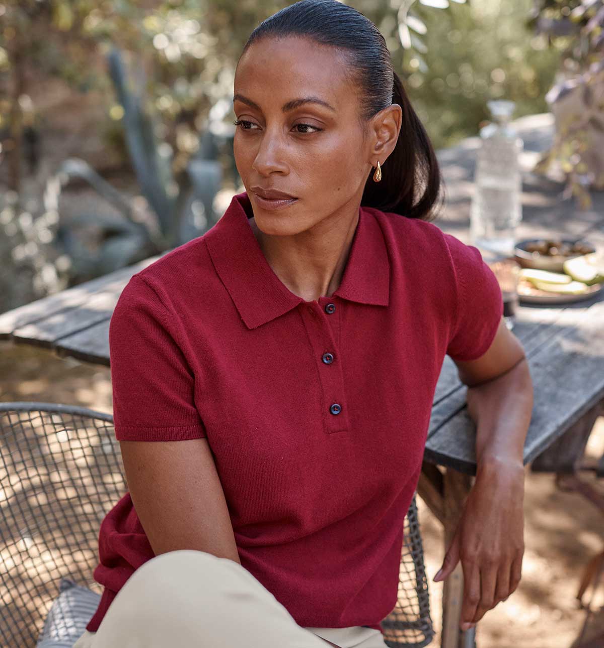 with our go-to shade: crimson