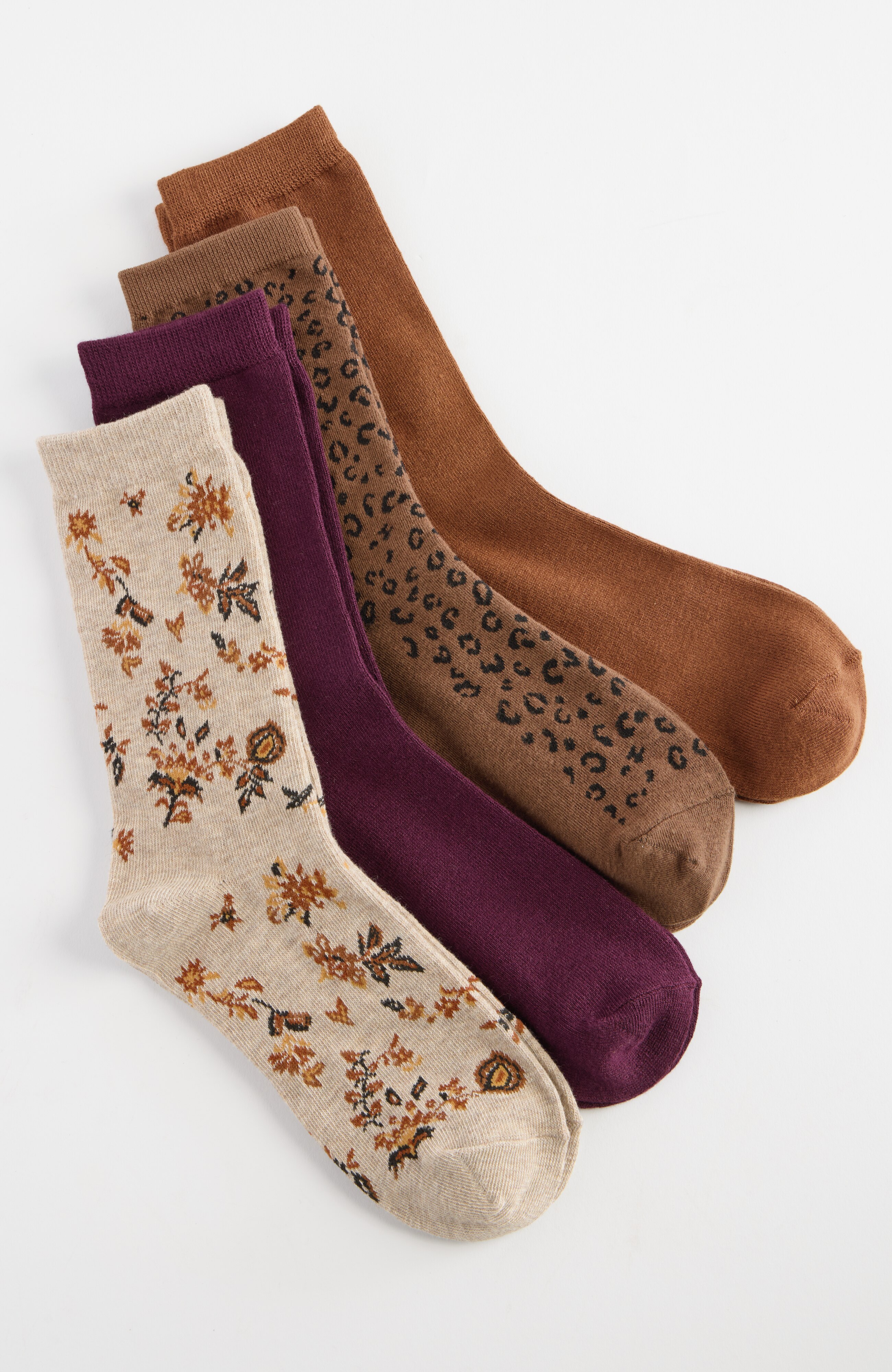 グレンサクソン Glen Saxon Rayon From Bamboo-Blend Crew Socks | JJill