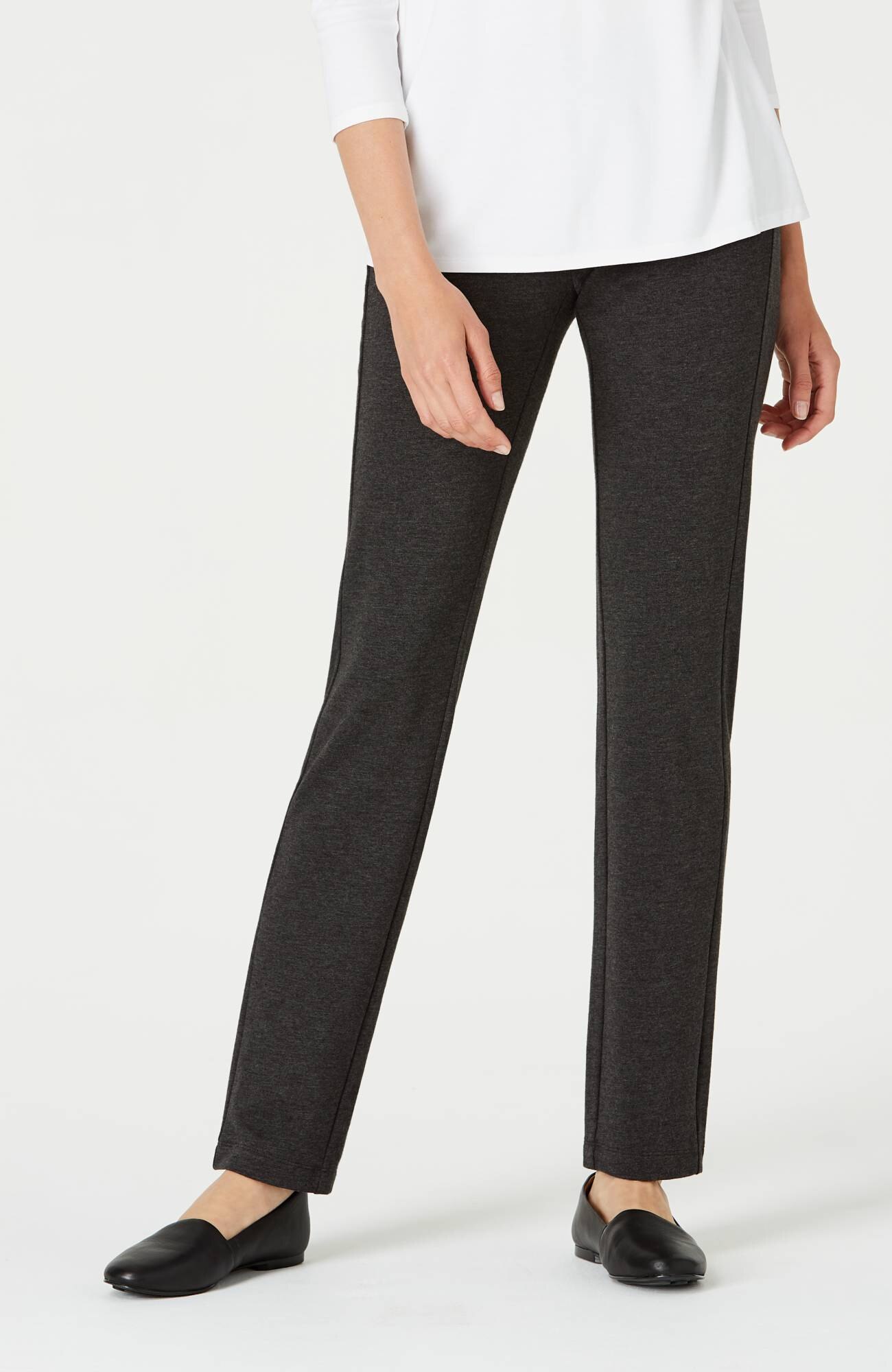 J Jill Pants Women/'s Size 16 Black Linen Cotton Blend Casual Straight Leg