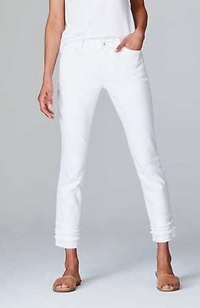 Image for Authentic Fit Embellished-Hem Ankle Jeans