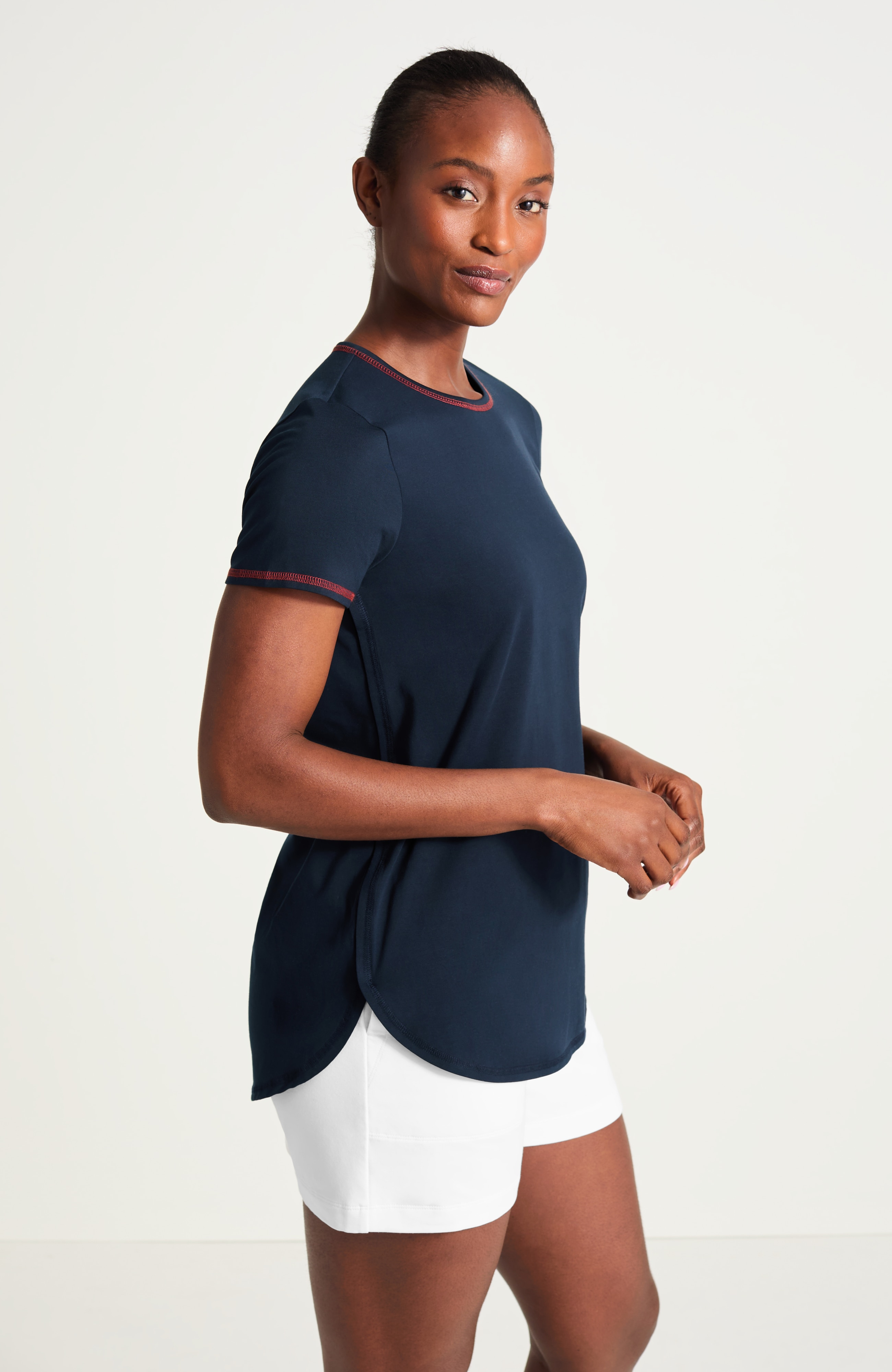 FIT PROGRESS SHIRTTAIL TEE | JJill