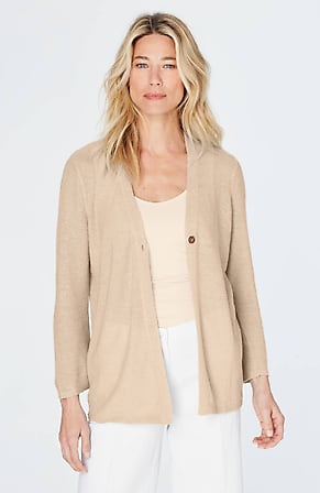 Image for Linen & Rayon V-Neck Cardi