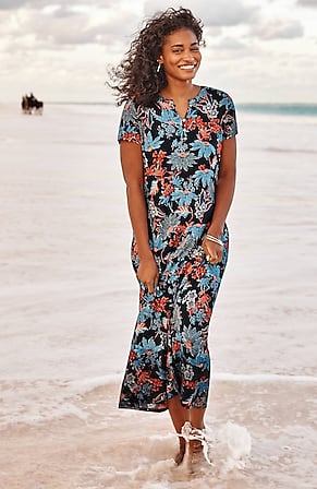 Image for Sarasa Tropical Maxi Dress