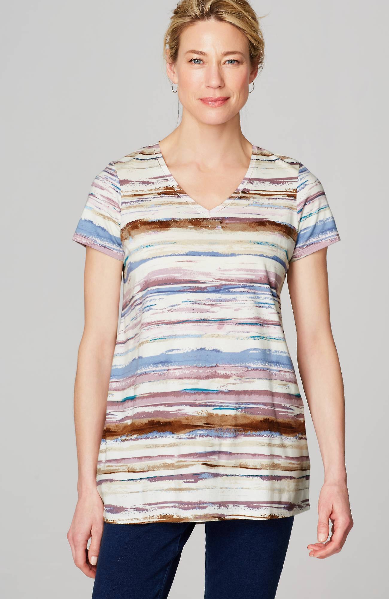 JJillJ.Jill Pure Jill Pima Elliptical Tee DailyMail