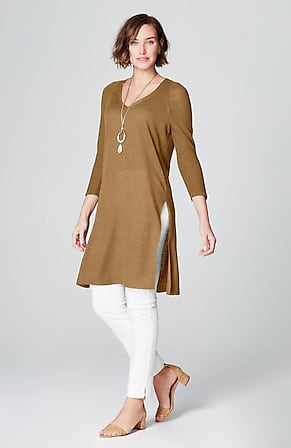 Image for Textured-Sleeve Sweater Tunic