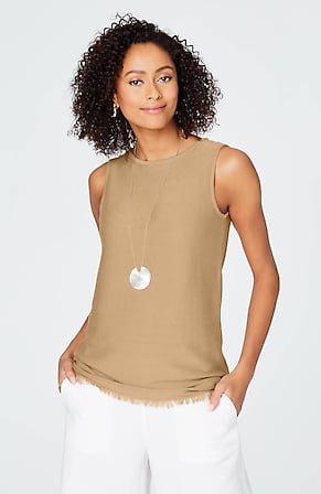 Image for Fringe-Trimmed Sleeveless Pullover