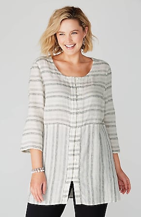 Image for Pure Jill Woven-Stripes Tunic