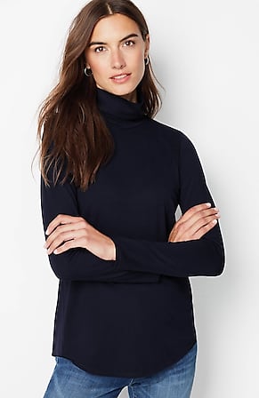 Image for Luxe Supima® Shirttail Turtleneck