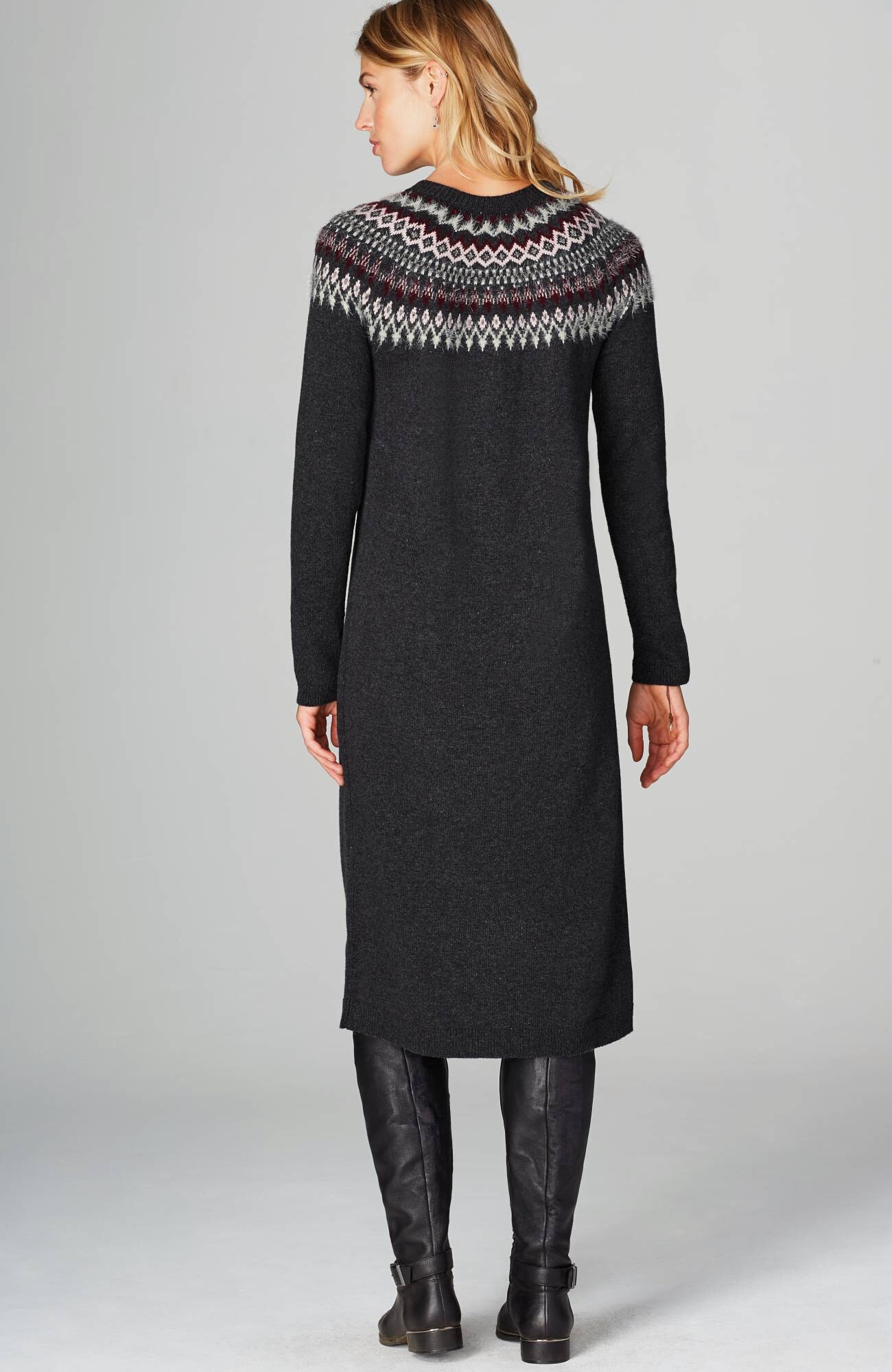 fair isle sweater dress