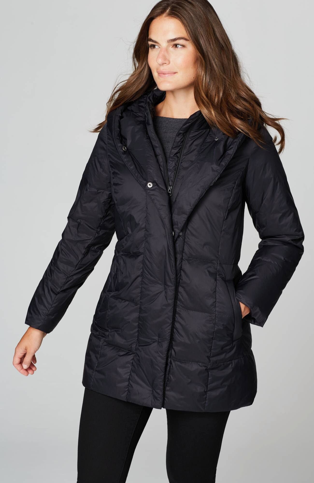 j jill down side zip puffer vest