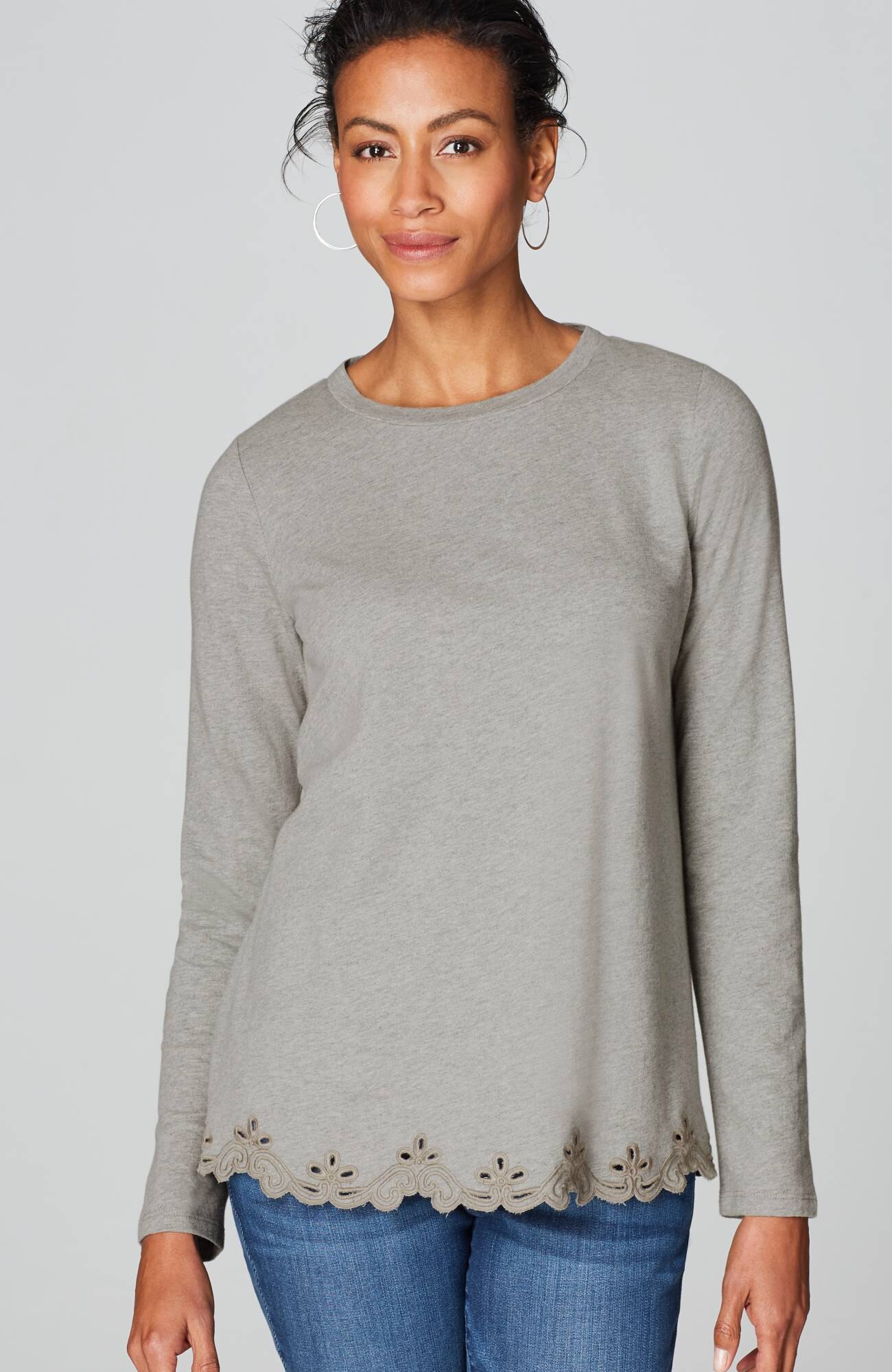 j jill embroidered jeans