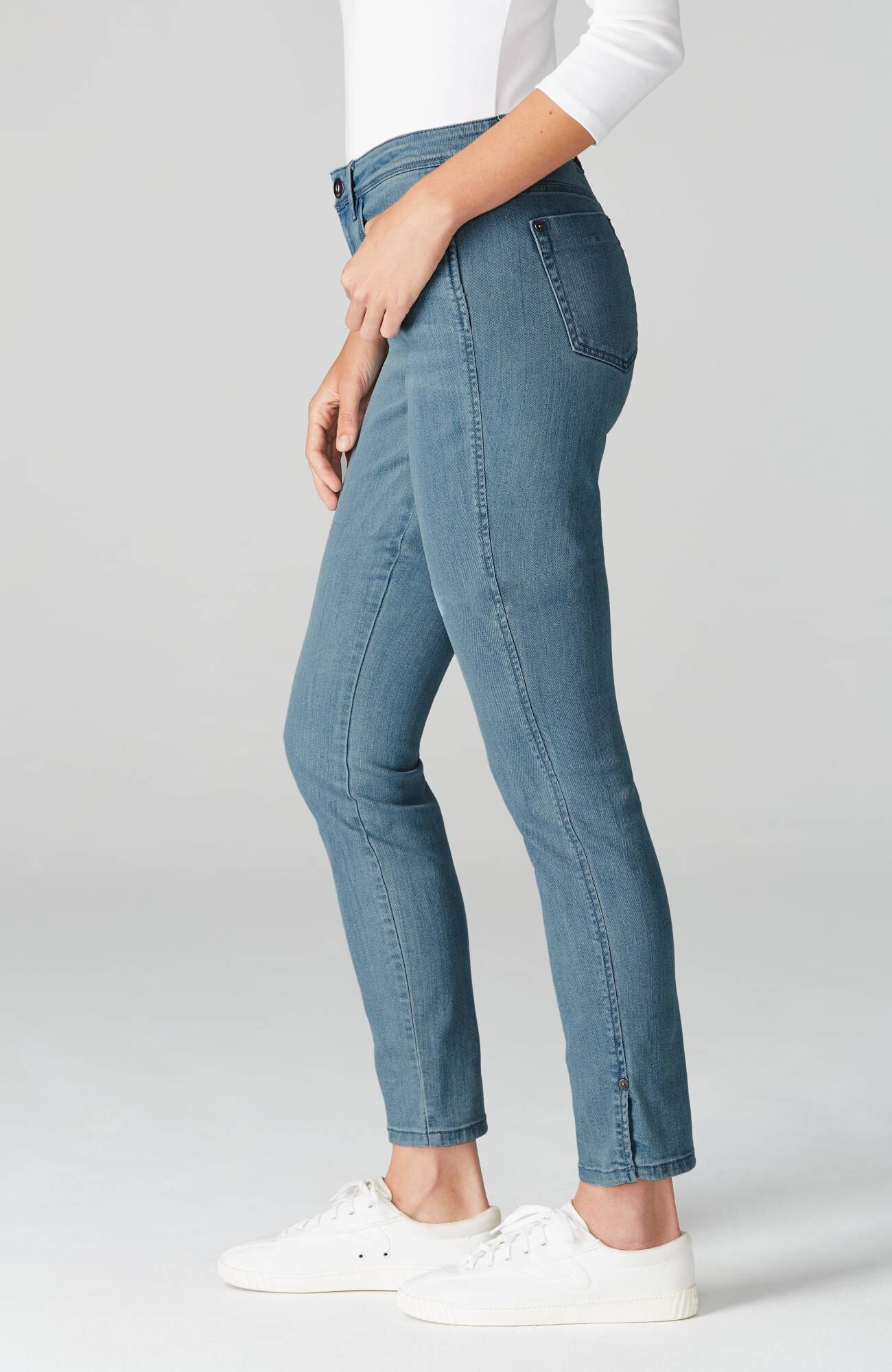 jeans with slits on bottom